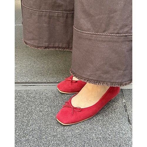 【クルン トウキョウ/kurun TOKYO】の【Marisol別注】スクエアバレエシューズ 人気、トレンドファッション・服の通販 founy(ファニー) 　ファッション　Fashion　レディースファッション　WOMEN　コンビ　Combination　吸水　Water Absorption　抗菌　Antibacterial　シューズ　Shoes　スエード　Suede　ハーフ　Half　バレエ　Ballet　別注　Special Order　ミックス　Mix　リボン　Ribbon　日本製　Made In Japan　other-3|ID: prp329100004454908 ipo3291000000031552754