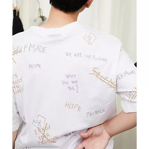 【ウィムガゼット/Whim Gazette】の【SELF MADE】エンブロイダリーT インテリア・キッズ・メンズ・レディースファッション・服の通販 founy(ファニー) 　ファッション　Fashion　レディースファッション　Fashion for Women　イタリア　Italy　エンブロイダリー　Embroidery Design　コレクション　Collection, Seasonal Line　ハンド　Hand, Handmade　フェミニン　Feminine, Girly　プリント　Print, Printed Pattern　メンズ　Men's, Menswear　ラグジュアリー　Luxury, Elegant　おすすめ　Recommended / Our Picks　ホワイト|ID: prp329100004458529 ipo3291000000031209896