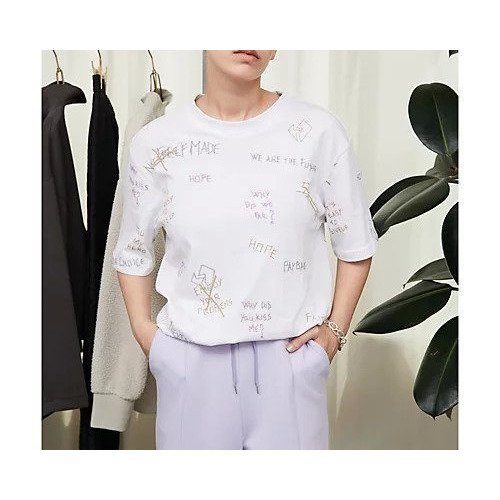 【ウィムガゼット/Whim Gazette】の【SELF MADE】エンブロイダリーT 人気、トレンドファッション・服の通販 founy(ファニー) 　ファッション　Fashion　レディースファッション　Fashion for Women　イタリア　Italy　エンブロイダリー　Embroidery Design　コレクション　Collection, Seasonal Line　ハンド　Hand, Handmade　フェミニン　Feminine, Girly　プリント　Print, Printed Pattern　メンズ　Men's, Menswear　ラグジュアリー　Luxury, Elegant　おすすめ　Recommended / Our Picks　other-2|ID: prp329100004458529 ipo3291000000031236808