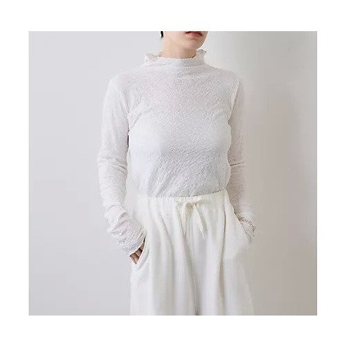 【ウィムガゼット/Whim Gazette】の【THE PAUSE】シャーリングハイネックプルオーバー インテリア・キッズ・メンズ・レディースファッション・服の通販 founy(ファニー) 　ファッション　Fashion　レディースファッション　WOMEN　トップス・カットソー　Tops/Tshirt　プルオーバー　Pullover　ヴィンテージ　Vintage　カットソー　Cut And Sew　グラデーション　Gradation　シアー　Sheer　シャーリング　Shirring　ジャケット　Jacket　スウェット　Sweat　ハイネック　High Neck　フィット　Fit　ベスト　Vest　ロング　Long　ワーク　Work　エレガント 上品　Elegant　オフホワイト|ID: prp329100004458541 ipo3291000000031209932