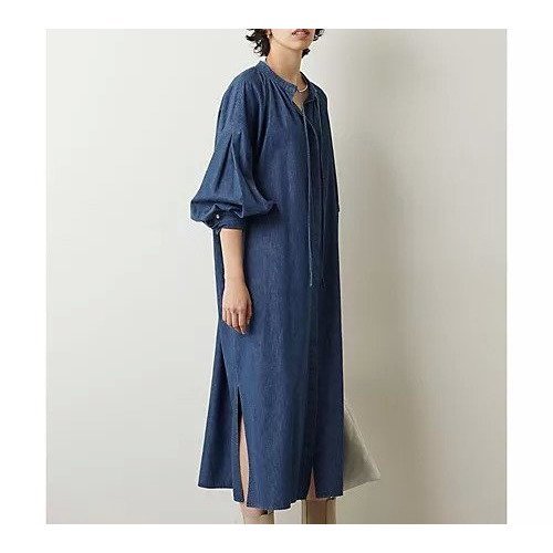【ウィムガゼット/Whim Gazette】のデニムロングワンピース インテリア・キッズ・メンズ・レディースファッション・服の通販 founy(ファニー) https://founy.com/ ファッション Fashion レディースファッション Fashion for Women ワンピース Dresses 2022年 2022 2022 春夏 S/S Spring/Summer 2022 SS22 ギャザー Gathered, Ruffled シンプル Simple, Minimal スリット Slit, Slit Detail スリーブ Sleeve, Long Sleeve / Short Sleeve デニム Denim, Jeans Material バランス Balance, Style Balance フロント Front, Front Design ブリーチ Bleach, Washed Finish ヴィンテージ Vintage Style |ID: prp329100004458626 ipo3291000000031210134