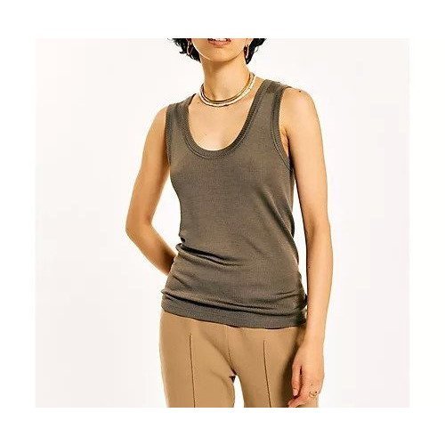 【ウィムガゼット/Whim Gazette】の【GEMINI】シルク針抜きタンクトップ インテリア・キッズ・メンズ・レディースファッション・服の通販 founy(ファニー) 　ファッション　Fashion　レディースファッション　Fashion for Women　洗える　Machine Washable　クール　Cool, Chic　シルク　Silk, 100% Silk　シンプル　Simple, Minimal　タンク　Tank Top, Sleeveless Top　バランス　Balance, Style Balance　フィット　Fit, Slim Fit　2022年　2022　2022 春夏 S/S　Spring/Summer 2022 SS22　おすすめ　Recommended / Our Picks　お家時間・ステイホーム　Stay Home / At Home　グレージュ|ID: prp329100004458654 ipo3291000000031210211