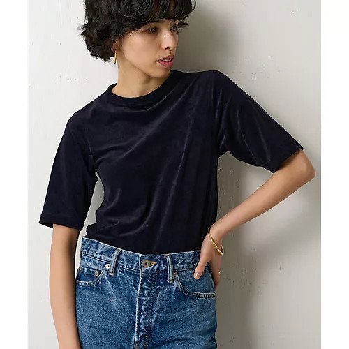 【ウィムガゼット/Whim Gazette】のベロアプルオーバー インテリア・キッズ・メンズ・レディースファッション・服の通販 founy(ファニー) 　ファッション　Fashion　レディースファッション　WOMEN　トップス・カットソー　Tops/Tshirt　プルオーバー　Pullover　ベロア　Velour　2022年　2022　2022 春夏 S/S　Ss,Spring/Summer,2022　おすすめ　Recommend　カットソー　Cut And Sew　コンパクト　Compact　シンプル　Simple　ストレッチ　Stretch　フェミニン　Feminine　ベロア　Velor　ボトム　Bottom　ネイビー|ID: prp329100004458663 ipo3291000000031210243