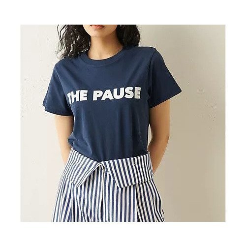 【ウィムガゼット/Whim Gazette】の【THE PAUSE】THE PAUSE Tシャツ インテリア・キッズ・メンズ・レディースファッション・服の通販 founy(ファニー) 　ファッション　Fashion　レディースファッション　Fashion for Women　トップス・カットソー　Cut & Sew Tops　シャツ・ブラウス・オフィスカジュアル　Elegant Blouses & Button-Ups　ロングTシャツ・Tシャツ　Longline T-Shirts & Tees　ヴィンテージ　Vintage Style　グラデーション　Gradient, Ombre　コンパクト　Compact, Small Size　シンプル　Simple, Minimal　スタイリッシュ　Stylish, Fashionable　定番　Standard, Basic Item　バランス　Balance, Style Balance　プリント　Print, Printed Pattern　ベーシック　Basic, Essential　モノトーン　Monotone, Black and White　ワーク　Workwear, Utility Style　ネイビー|ID: prp329100004458665 ipo3291000000031210250
