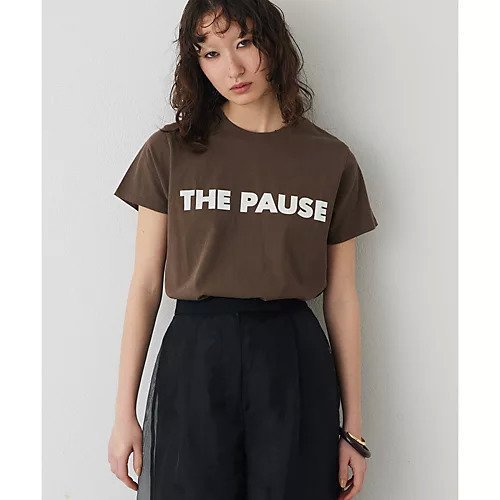 【ウィムガゼット/Whim Gazette】の【THE PAUSE】THE PAUSE Tシャツ インテリア・キッズ・メンズ・レディースファッション・服の通販 founy(ファニー) 　ファッション　Fashion　レディースファッション　Fashion for Women　トップス・カットソー　Cut & Sew Tops　シャツ・ブラウス・オフィスカジュアル　Elegant Blouses & Button-Ups　ロングTシャツ・Tシャツ　Longline T-Shirts & Tees　ヴィンテージ　Vintage Style　グラデーション　Gradient, Ombre　コンパクト　Compact, Small Size　シンプル　Simple, Minimal　スタイリッシュ　Stylish, Fashionable　定番　Standard, Basic Item　バランス　Balance, Style Balance　プリント　Print, Printed Pattern　ベーシック　Basic, Essential　モノトーン　Monotone, Black and White　ワーク　Workwear, Utility Style　モカ|ID: prp329100004458665 ipo3291000000031210251