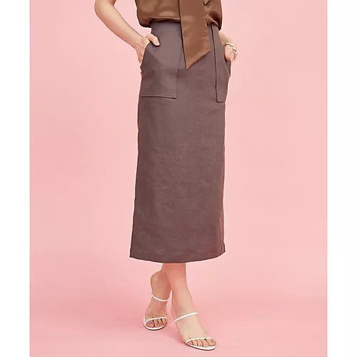 【ウィムガゼット/Whim Gazette】の《WEB限定》リネンペンシルスカート インテリア・キッズ・メンズ・レディースファッション・服の通販 founy(ファニー) 　ファッション　Fashion　レディースファッション　Fashion for Women　スカート　Skirts　キャンバス　Canvas, Canvas Fabric　スマート　Smart, Elegant　フレンチ　French, French Style　ペンシル　Pencil, Pencil Skirt　リネン　Linen, Linen Fabric　2022年　2022　2022 春夏 S/S　Spring/Summer 2022 SS22　チャコールグレー|ID: prp329100004458669 ipo3291000000031210262