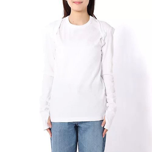 【ウィムガゼット/Whim Gazette】の【INSCRIRE】RaffyレイヤードTシャツ インテリア・キッズ・メンズ・レディースファッション・服の通販 founy(ファニー) 　ファッション　Fashion　レディースファッション　Fashion for Women　トップス・カットソー　Cut & Sew Tops　シャツ・ブラウス・オフィスカジュアル　Elegant Blouses & Button-Ups　ロングTシャツ・Tシャツ　Longline T-Shirts & Tees　コレクション　Collection, Seasonal Line　コンパクト　Compact, Small Size　スリーブ　Sleeve, Long Sleeve / Short Sleeve　トレンド　Trend, Trending Now　ノースリーブ　Sleeveless, No-Sleeve　ブライト　Bright, Shiny　ボレロ　Bolero, Short Cardigan　メランジ　Melange, Mixed Yarn　ロング　Long, Long-Length　2022年　2022　2022 春夏 S/S　Spring/Summer 2022 SS22　ホワイト|ID: prp329100004458671 ipo3291000000031210268