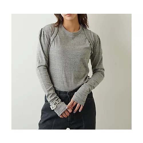 【ウィムガゼット/Whim Gazette】の【INSCRIRE】RaffyレイヤードTシャツ 人気、トレンドファッション・服の通販 founy(ファニー) 　ファッション　Fashion　レディースファッション　Fashion for Women　トップス・カットソー　Cut & Sew Tops　シャツ・ブラウス・オフィスカジュアル　Elegant Blouses & Button-Ups　ロングTシャツ・Tシャツ　Longline T-Shirts & Tees　コレクション　Collection, Seasonal Line　コンパクト　Compact, Small Size　スリーブ　Sleeve, Long Sleeve / Short Sleeve　トレンド　Trend, Trending Now　ノースリーブ　Sleeveless, No-Sleeve　ブライト　Bright, Shiny　ボレロ　Bolero, Short Cardigan　メランジ　Melange, Mixed Yarn　ロング　Long, Long-Length　2022年　2022　2022 春夏 S/S　Spring/Summer 2022 SS22　other-2|ID: prp329100004458671 ipo3291000000031237093