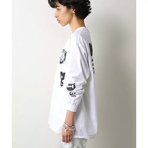 【ウィムガゼット/Whim Gazette】の【GOOD ROCK SPEED】NYCロンT1 人気、トレンドファッション・服の通販 founy(ファニー) 　ファッション　Fashion　レディースファッション　Fashion for Women　トップス・カットソー　Cut & Sew Tops　ロングTシャツ・Tシャツ　Longline T-Shirts & Tees　ヴィンテージ　Vintage Style　グラフィック　Graphic, Graphic Design　センター　Center, Center Line　ニューヨーク　New York, NYC Style　プリント　Print, Printed Pattern　ボトム　Bottoms, Lower Wear　モノトーン　Monotone, Black and White　ユーズド　Used, Vintage-Look　2022年　2022　2022 春夏 S/S　Spring/Summer 2022 SS22　おすすめ　Recommended / Our Picks　other-3|ID: prp329100004458676 ipo3291000000031237104