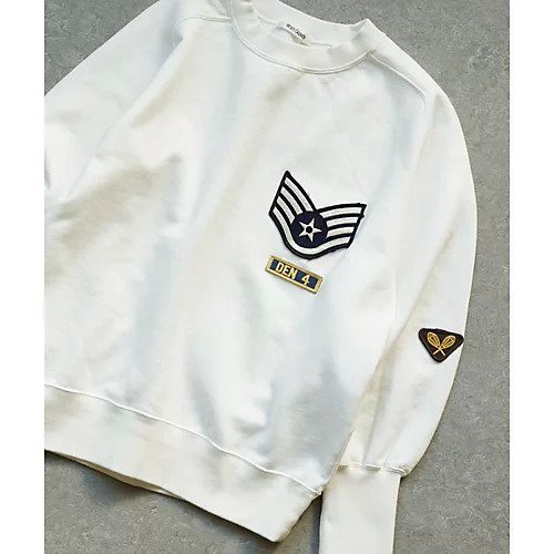 【ウィムガゼット/Whim Gazette】のワッペンSETスウェット2 インテリア・キッズ・メンズ・レディースファッション・服の通販 founy(ファニー) 　ファッション　Fashion　レディースファッション　Fashion for Women　トップス・カットソー　Cut & Sew Tops　レディースパーカー・カジュアルフーディー　Casual Hoodies & Sweatshirts　スウェット・クルーネックトップス　Sweatshirts & Crewnecks / Relaxed Fit Sweat Tops　ヴィンテージ　Vintage Style　吸水　Absorbent, Quick-Dry　スウェット / スエット　Sweatshirt, Sweatwear　タオル　Towel, Bath Towel　定番　Standard, Basic Item　フェミニン　Feminine, Girly　ロング　Long, Long-Length　2022年　2022　2022 春夏 S/S　Spring/Summer 2022 SS22　おすすめ　Recommended / Our Picks　ホワイトその他1|ID: prp329100004458680 ipo3291000000031210302