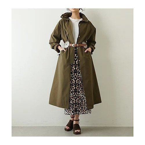 【ウィムガゼット/Whim Gazette】のナイロンタフタコート インテリア・キッズ・メンズ・レディースファッション・服の通販 founy(ファニー) 　ファッション　Fashion　レディースファッション　WOMEN　アウター　Coat Outerwear　コート　Coats　2022年　2022　2022 春夏 S/S　Ss,Spring/Summer,2022　おすすめ　Recommend　ギャザー　Gather　ジャケット　Jacket　トレンチ　Trench　ドローコード　Draw Cord　ミリタリー　Military　ワッシャー　Washer　カーキ|ID: prp329100004458691 ipo3291000000031210344