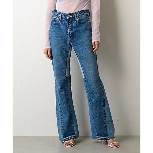 【ウィムガゼット/Whim Gazette】の【INSCRIRE】フレアデニム 人気、トレンドファッション・服の通販 founy(ファニー) 　ファッション　Fashion　レディースファッション　Fashion for Women　コレクション　Collection, Seasonal Line　デニム　Denim, Jeans Material　トレンド　Trend, Trending Now　定番　Standard, Basic Item　フェミニン　Feminine, Girly　フレア　Flare, Flared　リメイク　Remake, Reconstructed　ルーズ　Loose, Oversized　2022年　2022　2022 春夏 S/S　Spring/Summer 2022 SS22　 other-1|ID: prp329100004458695 ipo3291000000031210359