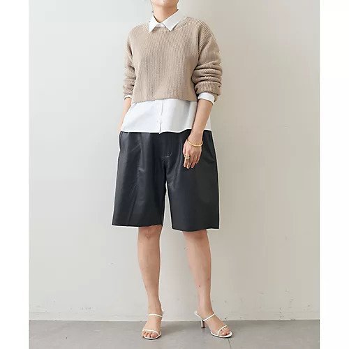 【ウィムガゼット/Whim Gazette】の【SEEALL】レザーショートパンツ 人気、トレンドファッション・服の通販 founy(ファニー) 　ファッション　Fashion　レディースファッション　WOMEN　パンツ　Pants　ハーフ / ショートパンツ　Short Pants　イタリア　Italy　トレンド　Trend　ハンド　Hand　ハーフ　Half　ロング　Long　2022年　2022　2022 春夏 S/S　Ss,Spring/Summer,2022　other-3|ID: prp329100004458696 ipo3291000000031237144