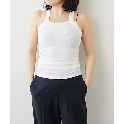 【ウィムガゼット/Whim Gazette】の【The Line by K】ベックスタンク 人気、トレンドファッション・服の通販 founy(ファニー) 　ファッション　Fashion　レディースファッション　Fashion for Women　インナー　Innerwear　軽量　Lightweight, Ultra Light　シアー　Sheer, See-Through　シャーリング　Shirring, Ruched　シンプル　Simple, Minimal　タンク　Tank Top, Sleeveless Top　トレンド　Trend, Trending Now　ベーシック　Basic, Essential　メンズ　Men's, Menswear　2022年　2022　2022 春夏 S/S　Spring/Summer 2022 SS22　 other-1|ID: prp329100004458703 ipo3291000000031210377