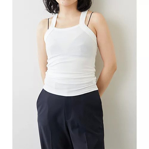 【ウィムガゼット/Whim Gazette】の【The Line by K】ベックスタンク 人気、トレンドファッション・服の通販 founy(ファニー) 　ファッション　Fashion　レディースファッション　Fashion for Women　インナー　Innerwear　軽量　Lightweight, Ultra Light　シアー　Sheer, See-Through　シャーリング　Shirring, Ruched　シンプル　Simple, Minimal　タンク　Tank Top, Sleeveless Top　トレンド　Trend, Trending Now　ベーシック　Basic, Essential　メンズ　Men's, Menswear　2022年　2022　2022 春夏 S/S　Spring/Summer 2022 SS22　other-2|ID: prp329100004458703 ipo3291000000031237157
