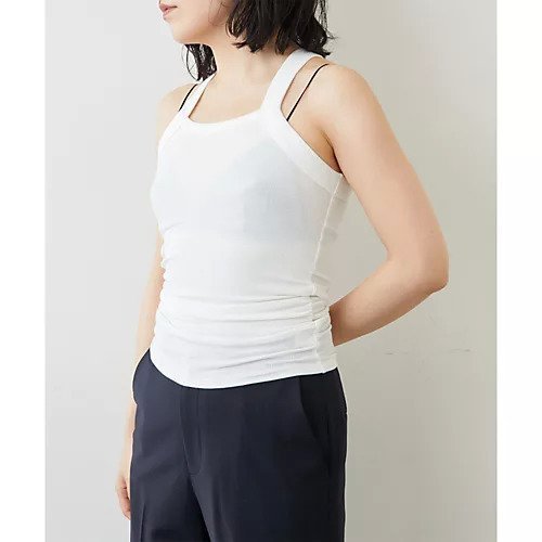 【ウィムガゼット/Whim Gazette】の【The Line by K】ベックスタンク 人気、トレンドファッション・服の通販 founy(ファニー) 　ファッション　Fashion　レディースファッション　Fashion for Women　インナー　Innerwear　軽量　Lightweight, Ultra Light　シアー　Sheer, See-Through　シャーリング　Shirring, Ruched　シンプル　Simple, Minimal　タンク　Tank Top, Sleeveless Top　トレンド　Trend, Trending Now　ベーシック　Basic, Essential　メンズ　Men's, Menswear　2022年　2022　2022 春夏 S/S　Spring/Summer 2022 SS22　other-3|ID: prp329100004458703 ipo3291000000031237158