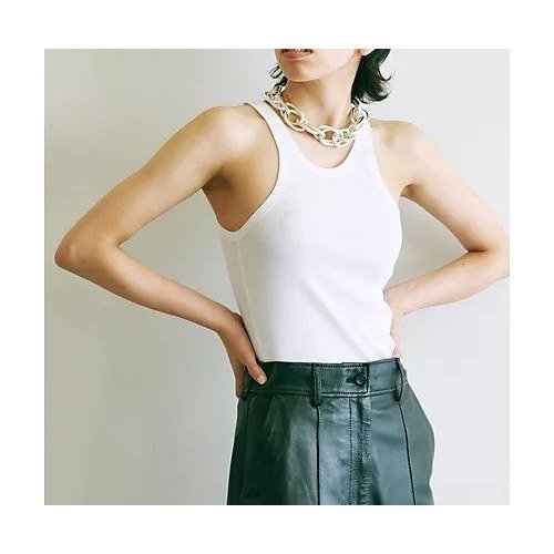 【ウィムガゼット/Whim Gazette】の【OVERNEATH】リブタンクトップ 人気、トレンドファッション・服の通販 founy(ファニー) 　ファッション　Fashion　レディースファッション　Fashion for Women　タンク　Tank Top, Sleeveless Top　デコルテ　Décolleté, Neckline　フィット　Fit, Slim Fit　ブライト　Bright, Shiny　別注　Limited Edition, Custom Order　2022年　2022　2022 春夏 S/S　Spring/Summer 2022 SS22　おすすめ　Recommended / Our Picks　other-2|ID: prp329100004458725 ipo3291000000031237201