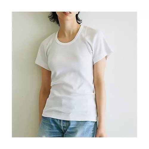 【ウィムガゼット/Whim Gazette】の【OVERNEATH】リブTEE インテリア・キッズ・メンズ・レディースファッション・服の通販 founy(ファニー) 　ファッション　Fashion　レディースファッション　Fashion for Women　インナー　Innerwear　ジャケット　Jacket, Outerwear　ブライト　Bright, Shiny　別注　Limited Edition, Custom Order　2022年　2022　2022 春夏 S/S　Spring/Summer 2022 SS22　ホワイト|ID: prp329100004458726 ipo3291000000031210437