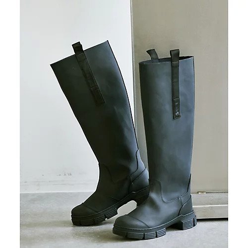 【ウィムガゼット/Whim Gazette】の【GANNI】ラバーロングブーツ インテリア・キッズ・メンズ・レディースファッション・服の通販 founy(ファニー) 　ファッション　Fashion　レディースファッション　WOMEN　カラフル　Colorful　キャップ　Cap　コレクション　Collection　今季　This Season　ストレート　Straight　定番　Standard　ニューヨーク　New York　ハーフ　Half　プリント　Print　ラバー　Rubber　ロング　Long　ロンドン　London　2022年　2022　2022 春夏 S/S　Ss,Spring/Summer,2022　おすすめ　Recommend　ブラック|ID: prp329100004458741 ipo3291000000031210479