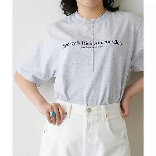 【ウィムガゼット/Whim Gazette】の【Sporty&Rich】Athletic Club-TEE インテリア・キッズ・メンズ・レディースファッション・服の通販 founy(ファニー) ファッション Fashion レディースファッション Fashion for Women シンプル Simple, Minimal スタイリッシュ Stylish, Fashionable スポーティ Sporty, Casual Athletic 雑誌 Magazine, Fashion Magazine フロント Front, Front Design プリント Print, Printed Pattern 半袖 Short Sleeve, Half Sleeve 2022年 2022 2022 春夏 S/S Spring/Summer 2022 SS22 グレー|ID: prp329100004458785 ipo3291000000031210607