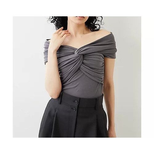 【ウィムガゼット/Whim Gazette】のクロスオフショルトップ インテリア・キッズ・メンズ・レディースファッション・服の通販 founy(ファニー) ファッション Fashion レディースファッション Fashion for Women エレガント 上品 Elegant クール Cool, Chic コンパクト Compact, Small Size スタイリッシュ Stylish, Fashionable ツイスト Tweed, Tweed Fabric デコルテ Décolleté, Neckline トレンド Trend, Trending Now フィット Fit, Slim Fit フロント Front, Front Design ボトム Bottoms, Lower Wear ワイド Wide, Wide Fit 2022年 2022 2022 春夏 S/S Spring/Summer 2022 SS22 おすすめ Recommended / Our Picks グレー|ID: prp329100004458814 ipo3291000000031210685