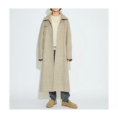 【ウィムガゼット/Whim Gazette】の【GEMINI】ステンカラーコート 人気、トレンドファッション・服の通販 founy(ファニー) 　ファッション　Fashion　レディースファッション　Fashion for Women　アウター　Coat / Outerwear Collection　コート・ロングコート・ピーコート　Long Coats, Peacoats & More　カットソー　Cut and Sewn Top　スタンド　Stand Collar, Upright Stand　ダブル　Double, Double-Breasted　デニム　Denim, Jeans Material　フェイス　Face, Facial Design　ベーシック　Basic, Essential　ミックス　Mix, Mixed Style　2022年　2022　2022-2023秋冬・A/W　Autumn/Winter 2022–23 AW22–23　 other-1|ID: prp329100004458889 ipo3291000000031210886