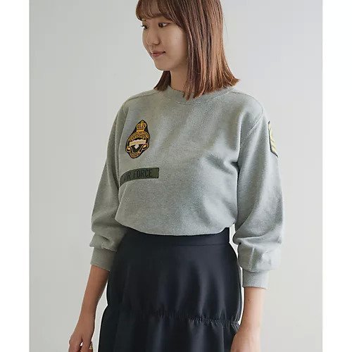 【ウィムガゼット/Whim Gazette】のワッペンスウェット インテリア・キッズ・メンズ・レディースファッション・服の通販 founy(ファニー) 　ファッション　Fashion　レディースファッション　WOMEN　トップス・カットソー　Tops/Tshirt　パーカ　Sweats　スウェット　Sweat　ヴィンテージ　Vintage　吸水　Water Absorption　スウェット　Sweat　タオル　Towel　定番　Standard　フェミニン　Feminine　ロング　Long　2022年　2022　2022-2023秋冬・A/W　Aw/Autumn/Winter//Fw/Fall-Winter/2022-2023　おすすめ　Recommend　グレーその他3|ID: prp329100004458891 ipo3291000000031210900