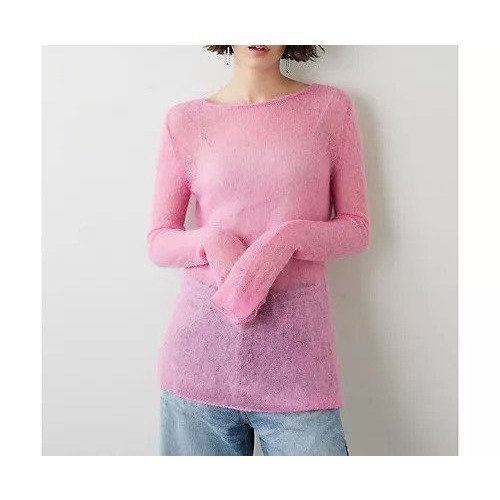 【ウィムガゼット/Whim Gazette】のモヘヤ2WAYプルオーバー インテリア・キッズ・メンズ・レディースファッション・服の通販 founy(ファニー) 　ファッション　Fashion　レディースファッション　WOMEN　トップス・カットソー　Tops/Tshirt　プルオーバー　Pullover　エアリー　Airy　シアー　Sheer　デコルテ　Decolletage　パープル　Purple　モヘア　Mohair　モヘヤ　Mohair　2022年　2022　2022-2023秋冬・A/W　Aw/Autumn/Winter//Fw/Fall-Winter/2022-2023　ピンク|ID: prp329100004458901 ipo3291000000031210927