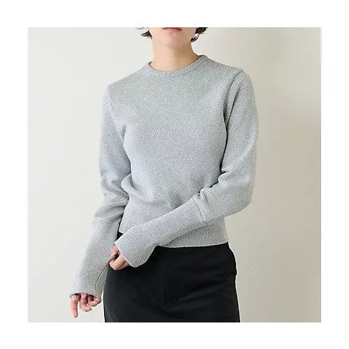 【ウィムガゼット/Whim Gazette】のラメニットプルオーバー 人気、トレンドファッション・服の通販 founy(ファニー) 　ファッション　Fashion　レディースファッション　Fashion for Women　トップス・カットソー　Cut & Sew Tops　ニット　Knit Tops & Sweaters　カジュアルプルオーバー・ニットトップス　Pullovers & Knit Tops / Casual Pullovers　2022年　2022　2022-2023秋冬・A/W　Autumn/Winter 2022–23 AW22–23　クール　Cool, Chic　コンパクト　Compact, Small Size　シルバー　Silver, Metallic Silver　シンプル　Simple, Minimal　デニム　Denim, Jeans Material　バランス　Balance, Style Balance　フェミニン　Feminine, Girly　ボトム　Bottoms, Lower Wear　ミドル　Middle Length, Mid Height　エレガント 上品　Elegant　other-3|ID: prp329100004458902 ipo3291000000031237560
