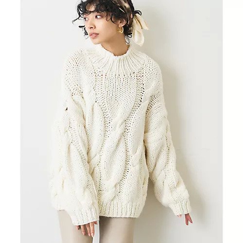 【ウィムガゼット/Whim Gazette】のハンドケーブルプルオーバー インテリア・キッズ・メンズ・レディースファッション・服の通販 founy(ファニー) 　ファッション　Fashion　レディースファッション　WOMEN　トップス・カットソー　Tops/Tshirt　プルオーバー　Pullover　インナー　Inner　スマート　Smart　トレンド　Trend　手編み　Hand Knitting　ハイネック　High Neck　ハンド　Hand　ベビー　Baby　ボトム　Bottom　ボトルネック　Bottleneck　ミラノ　Milan　モヘア　Mohair　2022年　2022　2022-2023秋冬・A/W　Aw/Autumn/Winter//Fw/Fall-Winter/2022-2023　オフホワイト|ID: prp329100004458930 ipo3291000000031211014
