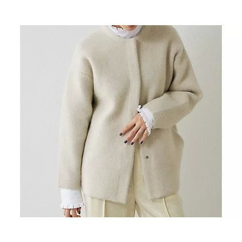 【ウィムガゼット/Whim Gazette】のセッケツニットジャケット インテリア・キッズ・メンズ・レディースファッション・服の通販 founy(ファニー) 　ファッション　Fashion　レディースファッション　WOMEN　アウター　Coat Outerwear　ジャケット　Jackets　2024年　2024　2024-2025秋冬・A/W　Aw/Autumn/Winter/Fw/Fall/2024-2025　インナー　Inner　カシミヤ　Cashmere　カーディガン　Cardigan　ジャケット　Jacket　バランス　Balance　フォルム　Form　ミドル　Middle　エクリュ|ID: prp329100004458997 ipo3291000000031211553