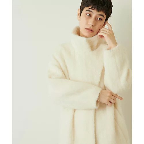 【ウィムガゼット/Whim Gazette】のシャギーオーバーコート 人気、トレンドファッション・服の通販 founy(ファニー) 　ファッション　Fashion　レディースファッション　Fashion for Women　アウター　Coat / Outerwear Collection　コート・ロングコート・ピーコート　Long Coats, Peacoats & More　アシンメトリー　Asymmetrical Style　イタリア　Italy　エレガント 上品　Elegant　スタンド　Stand Collar, Upright Stand　バランス　Balance, Style Balance　マニッシュ　Mannish, Boyish　other-2|ID: prp329100004459049 ipo3291000000031251720