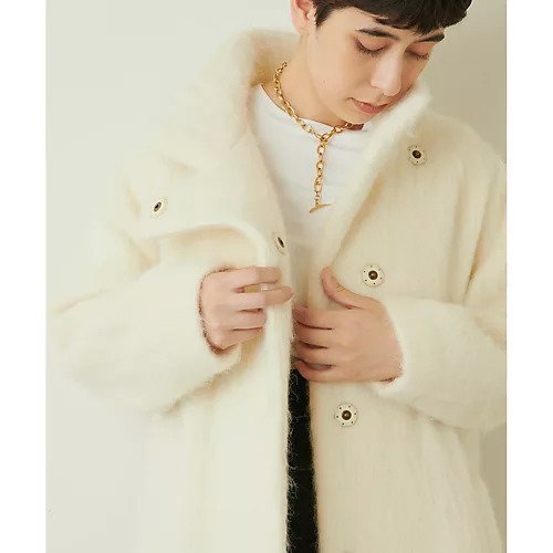 【ウィムガゼット/Whim Gazette】のシャギーオーバーコート 人気、トレンドファッション・服の通販 founy(ファニー) 　ファッション　Fashion　レディースファッション　Fashion for Women　アウター　Coat / Outerwear Collection　コート・ロングコート・ピーコート　Long Coats, Peacoats & More　アシンメトリー　Asymmetrical Style　イタリア　Italy　エレガント 上品　Elegant　スタンド　Stand Collar, Upright Stand　バランス　Balance, Style Balance　マニッシュ　Mannish, Boyish　other-3|ID: prp329100004459049 ipo3291000000031251723
