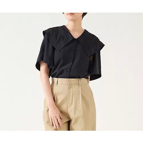 【マルティニーク/martinique】のナチュラルデシンブラウス インテリア・キッズ・メンズ・レディースファッション・服の通販 founy(ファニー) 　ファッション　Fashion　レディースファッション　Fashion for Women　トップス・カットソー　Cut & Sew Tops　シャツ・ブラウス・オフィスカジュアル　Elegant Blouses & Button-Ups　おすすめ　Recommended / Our Picks　とろみ　Fluid, Flowy Fabric　クラシック　Classic, Timeless Style　シルク　Silk, 100% Silk　ストライプ　Stripe, Striped Pattern　スリット　Slit, Slit Detail　ブラック|ID: prp329100004459063 ipo3291000000031211801