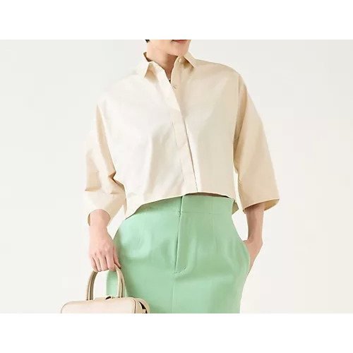 【マルティニーク/martinique】のクロップドシャツ(セットアップ可) インテリア・キッズ・メンズ・レディースファッション・服の通販 founy(ファニー) 　ファッション　Fashion　レディースファッション　Fashion for Women　トップス・カットソー　Cut & Sew Tops　シャツ・ブラウス・オフィスカジュアル　Elegant Blouses & Button-Ups　おすすめ　Recommended / Our Picks　クロップド　Cropped, Short Length　セットアップ　Set-Up, Coordinated Outfit　タフタ　Taffeta, Structured Fabric　トレンド　Trend, Trending Now　エレガント 上品　Elegant　オフ|ID: prp329100004459065 ipo3291000000031211809