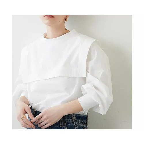 【ウィムガゼット/Whim Gazette】のスクエアセーラーカラープルオーバー インテリア・キッズ・メンズ・レディースファッション・服の通販 founy(ファニー) 　ファッション　Fashion　レディースファッション　WOMEN　トップス・カットソー　Tops/Tshirt　プルオーバー　Pullover　オーガニック　Organic　今季　This Season　スクエア　Square　タイプライター　Typewriter　トレンド　Trend　無地　Plain Color　ランダム　Random　ワッシャー　Washer　2022年　2022　2022 春夏 S/S　Ss,Spring/Summer,2022　ホワイト|ID: prp329100004459068 ipo3291000000031211820