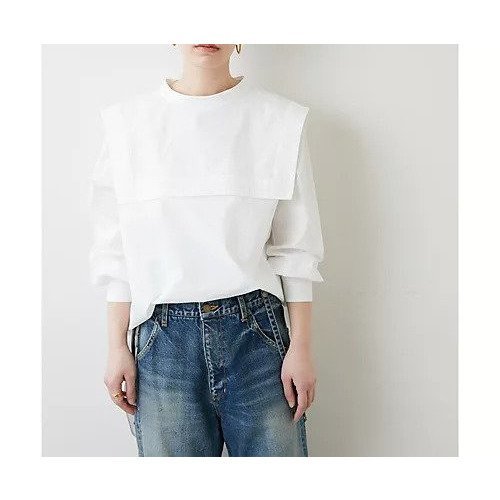 【ウィムガゼット/Whim Gazette】のスクエアセーラーカラープルオーバー 人気、トレンドファッション・服の通販 founy(ファニー) 　ファッション　Fashion　レディースファッション　WOMEN　トップス・カットソー　Tops/Tshirt　プルオーバー　Pullover　オーガニック　Organic　今季　This Season　スクエア　Square　タイプライター　Typewriter　トレンド　Trend　無地　Plain Color　ランダム　Random　ワッシャー　Washer　2022年　2022　2022 春夏 S/S　Ss,Spring/Summer,2022　other-2|ID: prp329100004459068 ipo3291000000031237796