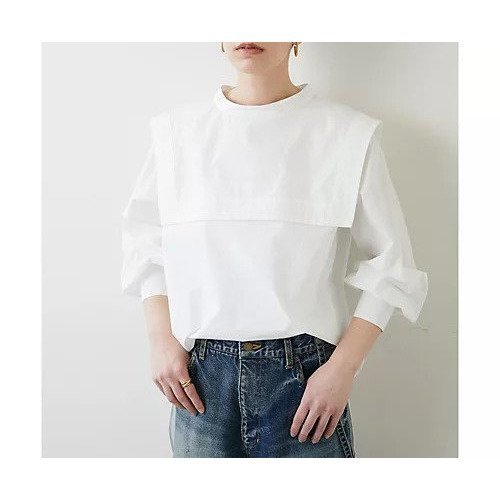 【ウィムガゼット/Whim Gazette】のスクエアセーラーカラープルオーバー 人気、トレンドファッション・服の通販 founy(ファニー) 　ファッション　Fashion　レディースファッション　WOMEN　トップス・カットソー　Tops/Tshirt　プルオーバー　Pullover　オーガニック　Organic　今季　This Season　スクエア　Square　タイプライター　Typewriter　トレンド　Trend　無地　Plain Color　ランダム　Random　ワッシャー　Washer　2022年　2022　2022 春夏 S/S　Ss,Spring/Summer,2022　other-3|ID: prp329100004459068 ipo3291000000031237797