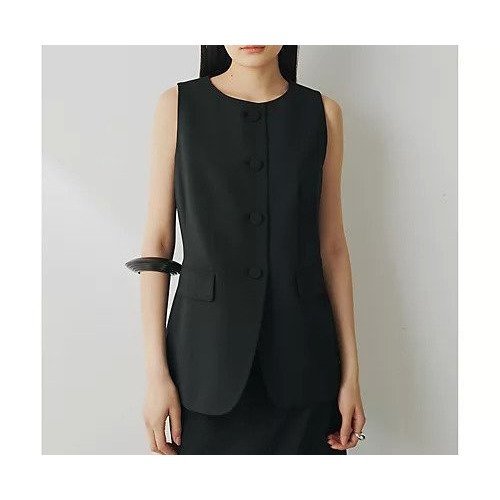 【ウィムガゼット/Whim Gazette】のクルーネックジレ 人気、トレンドファッション・服の通販 founy(ファニー) 　ファッション　Fashion　レディースファッション　Fashion for Women　アウター　Coat / Outerwear Collection　トップス・カットソー　Cut & Sew Tops　ベスト&ジレ / 重ね着スタイル　Vests & Gilets　2025年　2025　2025春夏・S/S　Spring/Summer 2025 SS25　クラシカル　Classical, Vintage-Inspired　ストレッチ　Stretch, Stretchy Fabric　タイトスカート　Pencil Skirt, Tight Skirt　フォルム　Silhouette, Form　ベスト　Vest, Waistcoat　エレガント 上品　Elegant　other-2|ID: prp329100004459077 ipo3291000000031251775