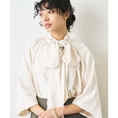 【ウィムガゼット/Whim Gazette】のラグランボウタイブラウス インテリア・キッズ・メンズ・レディースファッション・服の通販 founy(ファニー) 　ファッション　Fashion　レディースファッション　Fashion for Women　トップス・カットソー　Cut & Sew Tops　シャツ・ブラウス・オフィスカジュアル　Elegant Blouses & Button-Ups　エレガント 上品　Elegant　ギャザー　Gathered, Ruffled　ストレッチ　Stretch, Stretchy Fabric　スリーブ　Sleeve, Long Sleeve / Short Sleeve　ロング　Long, Long-Length　冬　Winter / This Winter　2022年　2022　2022-2023秋冬・A/W　Autumn/Winter 2022–23 AW22–23　エクリュ|ID: prp329100004459102 ipo3291000000031211947