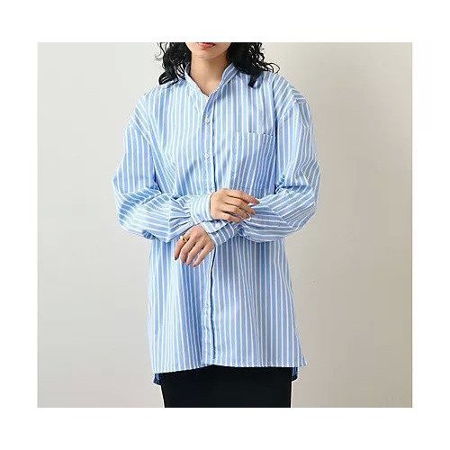 【ウィムガゼット/Whim Gazette】の【Placide】バンドカラーシャツ インテリア・キッズ・メンズ・レディースファッション・服の通販 founy(ファニー) https://founy.com/ ファッション Fashion レディースファッション Fashion for Women トップス・カットソー Cut & Sew Tops シャツ・ブラウス・オフィスカジュアル Elegant Blouses & Button-Ups ストライプ Stripe, Striped Pattern バランス Balance, Style Balance フランス France, French ベーシック Basic, Essential ボックス Boxy, Box Shape ロング Long, Long-Length 2022年 2022 2022-2023秋冬・A/W Autumn/Winter 2022–23 AW22–23 エレガント 上品 Elegant |ID: prp329100004459114 ipo3291000000031211989