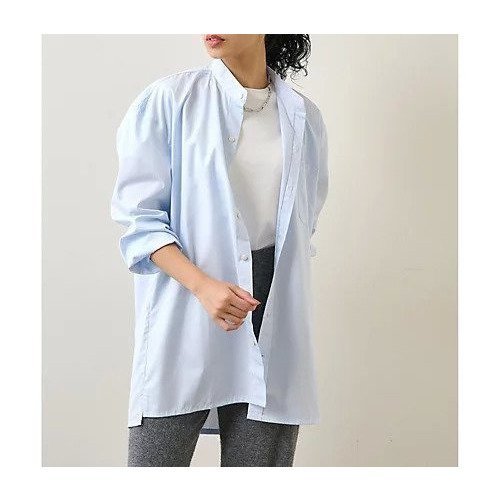 【ウィムガゼット/Whim Gazette】の【Placide】バンドカラーシャツ インテリア・キッズ・メンズ・レディースファッション・服の通販 founy(ファニー) 　ファッション　Fashion　レディースファッション　Fashion for Women　トップス・カットソー　Cut & Sew Tops　シャツ・ブラウス・オフィスカジュアル　Elegant Blouses & Button-Ups　ストライプ　Stripe, Striped Pattern　バランス　Balance, Style Balance　フランス　France, French　ベーシック　Basic, Essential　ボックス　Boxy, Box Shape　ロング　Long, Long-Length　2022年　2022　2022-2023秋冬・A/W　Autumn/Winter 2022–23 AW22–23　エレガント 上品　Elegant　ホワイト|ID: prp329100004459114 ipo3291000000031211993