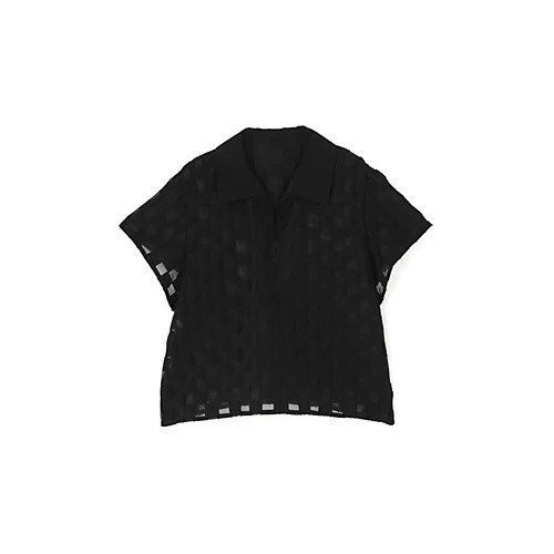 【アドーア/ADORE】のダミエジャガードブラウス インテリア・キッズ・メンズ・レディースファッション・服の通販 founy(ファニー) 　ファッション　Fashion　レディースファッション　Fashion for Women　トップス・カットソー　Cut & Sew Tops　シャツ・ブラウス・オフィスカジュアル　Elegant Blouses & Button-Ups　おすすめ　Recommended / Our Picks　シルク　Silk, 100% Silk　ジャカード／ジャガード　Jacquard, Woven Pattern　スキッパー　Skipper, Open Collar　スタンダード　Standard, Basic　セットアップ　Set-Up, Coordinated Outfit　フィット　Fit, Slim Fit　モチーフ　Motif, Design Theme　夏　Summer　春　Spring　S/S・春夏　SS, Spring/Summer, Warm Season　無地　Plain, Solid Color　ブラック|ID: prp329100004459120 ipo3291000000031212010