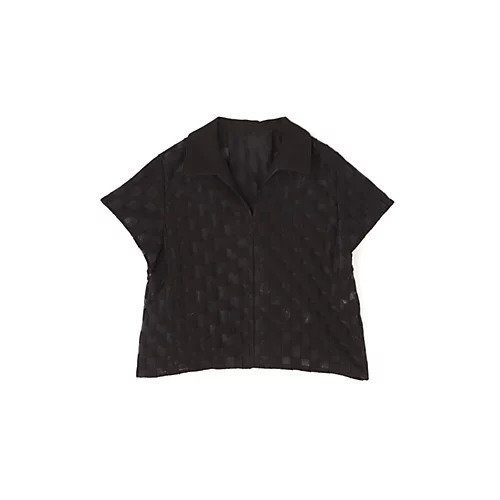 【アドーア/ADORE】のダミエジャガードブラウス インテリア・キッズ・メンズ・レディースファッション・服の通販 founy(ファニー) 　ファッション　Fashion　レディースファッション　Fashion for Women　トップス・カットソー　Cut & Sew Tops　シャツ・ブラウス・オフィスカジュアル　Elegant Blouses & Button-Ups　おすすめ　Recommended / Our Picks　シルク　Silk, 100% Silk　ジャカード／ジャガード　Jacquard, Woven Pattern　スキッパー　Skipper, Open Collar　スタンダード　Standard, Basic　セットアップ　Set-Up, Coordinated Outfit　フィット　Fit, Slim Fit　モチーフ　Motif, Design Theme　夏　Summer　春　Spring　S/S・春夏　SS, Spring/Summer, Warm Season　無地　Plain, Solid Color　ブラック2|ID: prp329100004459120 ipo3291000000032587670