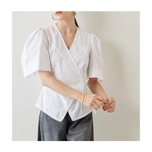 【ウィムガゼット/Whim Gazette】の【GANNI】カシュクールブラウス インテリア・キッズ・メンズ・レディースファッション・服の通販 founy(ファニー) https://founy.com/ ファッション Fashion レディースファッション Fashion for Women トップス・カットソー Cut & Sew Tops シャツ・ブラウス・オフィスカジュアル Elegant Blouses & Button-Ups インナー Innerwear 春 Spring カラフル Colorful Design コレクション Collection, Seasonal Line コンパクト Compact, Small Size スカラップ Scallop, Scalloped Edge スリーブ Sleeve, Long Sleeve / Short Sleeve タートル Turtleneck, Turtle Collar ニューヨーク New York, NYC Style バランス Balance, Style Balance フィット Fit, Slim Fit フロント Front, Front Design プリント Print, Printed Pattern ラップ Wrap, Wrap Design ロンドン London Style, British Inspired A/W・秋冬 Autumn/Winter 2022年 2022 S/S・春夏 SS, Spring/Summer, Warm Season 2022-2023秋冬・A/W Autumn/Winter 2022–23 AW22–23 夏 Summer |ID: prp329100004459121 ipo3291000000031212011