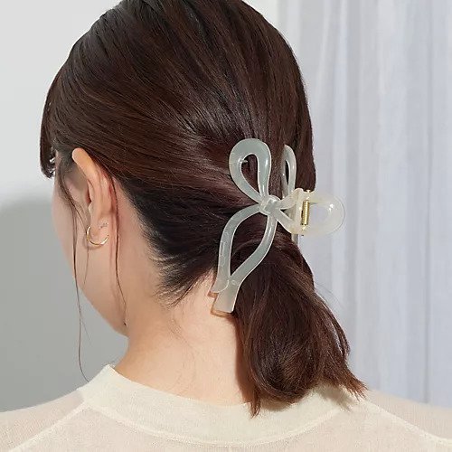 【フィービィー/phoebe】のリボンカラーバンスクリップ ホワイト 人気、トレンドファッション・服の通販 founy(ファニー) 　ファッション　Fashion　レディースファッション　Ladies' Fashion Online　おすすめ　Recommend　エレガント 上品　Elegant　シンプル　Simple　フェミニン　Feminine　リボン　Ribbon　結婚式　Wedding Ceremony　other-3|ID: prp329100004459143 ipo3291000000031251898