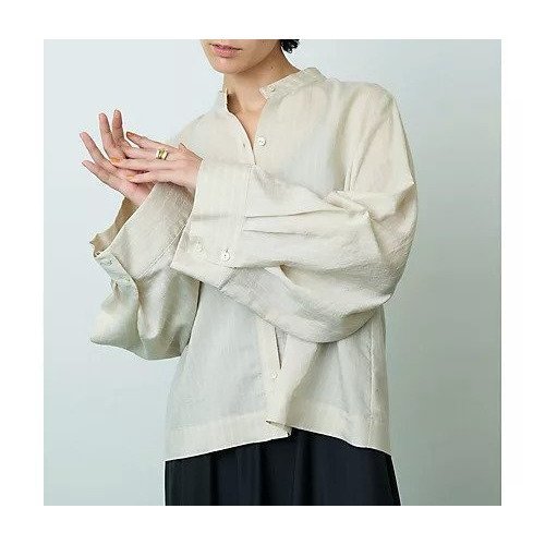 【ウィムガゼット/Whim Gazette】の【THE PAUSE】ワイドスリーブシャツ インテリア・キッズ・メンズ・レディースファッション・服の通販 founy(ファニー) 　ファッション　Fashion　レディースファッション　Fashion for Women　トップス・カットソー　Cut & Sew Tops　シャツ・ブラウス・オフィスカジュアル　Elegant Blouses & Button-Ups　イエロー　Yellow　ヴィンテージ　Vintage Style　クラシック　Classic, Timeless Style　グラデーション　Gradient, Ombre　ストライプ　Stripe, Striped Pattern　スリーブ　Sleeve, Long Sleeve / Short Sleeve　バランス　Balance, Style Balance　ワイド　Wide, Wide Fit　ワーク　Workwear, Utility Style　2022年　2022　2022-2023秋冬・A/W　Autumn/Winter 2022–23 AW22–23　おすすめ　Recommended / Our Picks　ライトベージュ|ID: prp329100004459150 ipo3291000000031212123