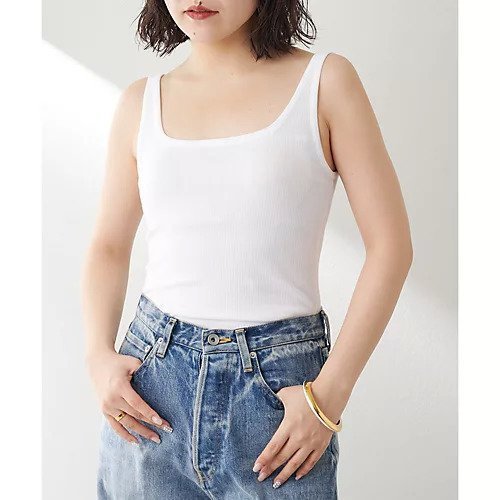 【ウィムガゼット/Whim Gazette】のカップツキRIBタンク 人気、トレンドファッション・服の通販 founy(ファニー) 　ファッション　Fashion　レディースファッション　Fashion for Women　インナー　Innerwear　スクエア　Square, Square Shape　タンク　Tank Top, Sleeveless Top　デコルテ　Décolleté, Neckline　フィット　Fit, Slim Fit　フロント　Front, Front Design　エレガント 上品　Elegant　定番　Standard, Basic Item　other-2|ID: prp329100004459155 ipo3291000000031251923