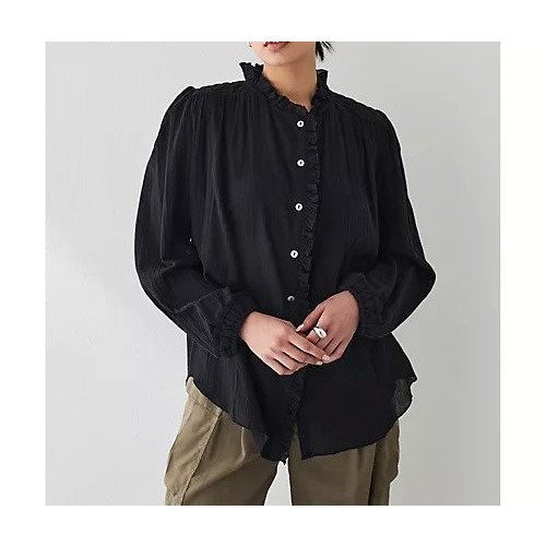【ウィムガゼット/Whim Gazette】のフリルギャザーブラウス 人気、トレンドファッション・服の通販 founy(ファニー) 　ファッション　Fashion　レディースファッション　Fashion for Women　トップス・カットソー　Cut & Sew Tops　シャツ・ブラウス・オフィスカジュアル　Elegant Blouses & Button-Ups　2025年　2025　2025春夏・S/S　Spring/Summer 2025 SS25　キルティング　Quilted, Quilting　ギャザー　Gathered, Ruffled　スタンド　Stand Collar, Upright Stand　フリル　Frill, Ruffle　エレガント 上品　Elegant　other-2|ID: prp329100004459159 ipo3291000000031251931