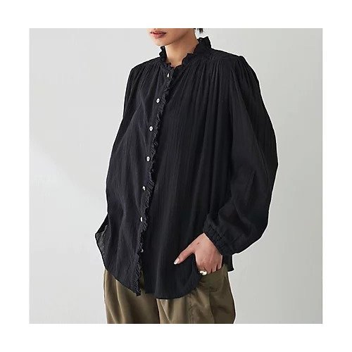 【ウィムガゼット/Whim Gazette】のフリルギャザーブラウス 人気、トレンドファッション・服の通販 founy(ファニー) 　ファッション　Fashion　レディースファッション　Fashion for Women　トップス・カットソー　Cut & Sew Tops　シャツ・ブラウス・オフィスカジュアル　Elegant Blouses & Button-Ups　2025年　2025　2025春夏・S/S　Spring/Summer 2025 SS25　キルティング　Quilted, Quilting　ギャザー　Gathered, Ruffled　スタンド　Stand Collar, Upright Stand　フリル　Frill, Ruffle　エレガント 上品　Elegant　other-3|ID: prp329100004459159 ipo3291000000031251933